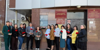 Возложение цветов к мемориальным доскам - Тербунский районный суд